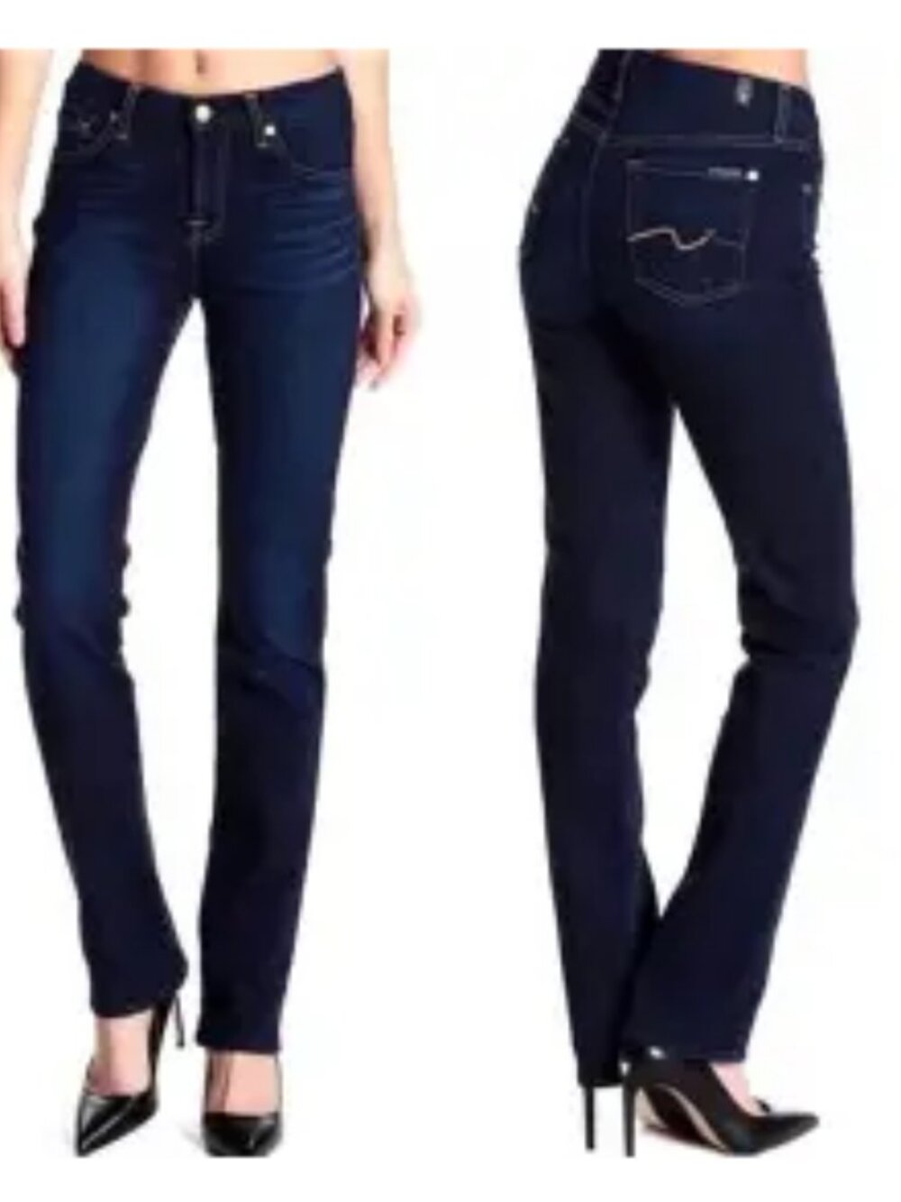 7 For All Mankind Karah Straight Leg Jeans Sz 28